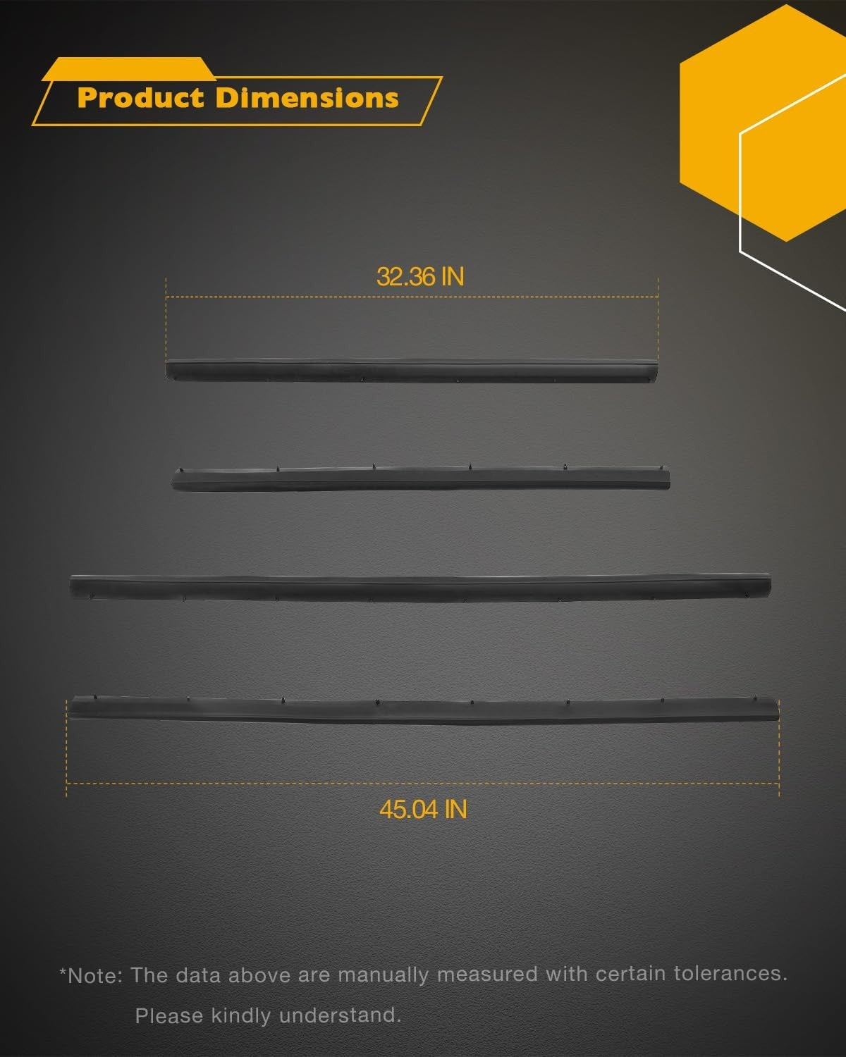 4x Door Lower Weatherstrip Seal For 1999-16 Ford F250 F350 F450 F550 Super Duty