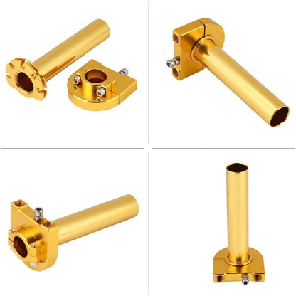 7/8" Turn Twist Throttle Handle Bar Throttle Tube Universal Gold for Motorcycle