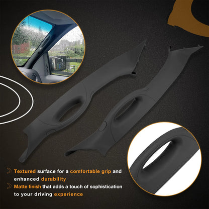 2x A-Pillar Interior Trim w/ Assist Handle Front LH RH Fit 04-08 Ford F150 Black