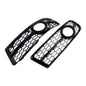 Front Bumper Honeycomb Fog Grille Cover For Audi A4 B7 S-Line S4 2005-2008 Black