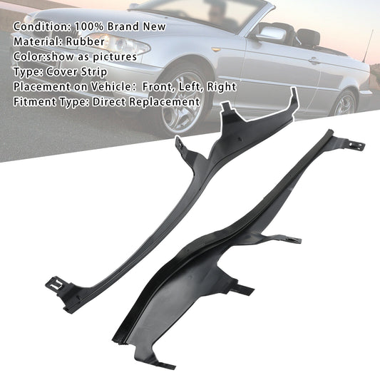 L+R Pair Upper Headlight Cover Strip Set Für BMW 3 E46 COUPE CABRIO LCI