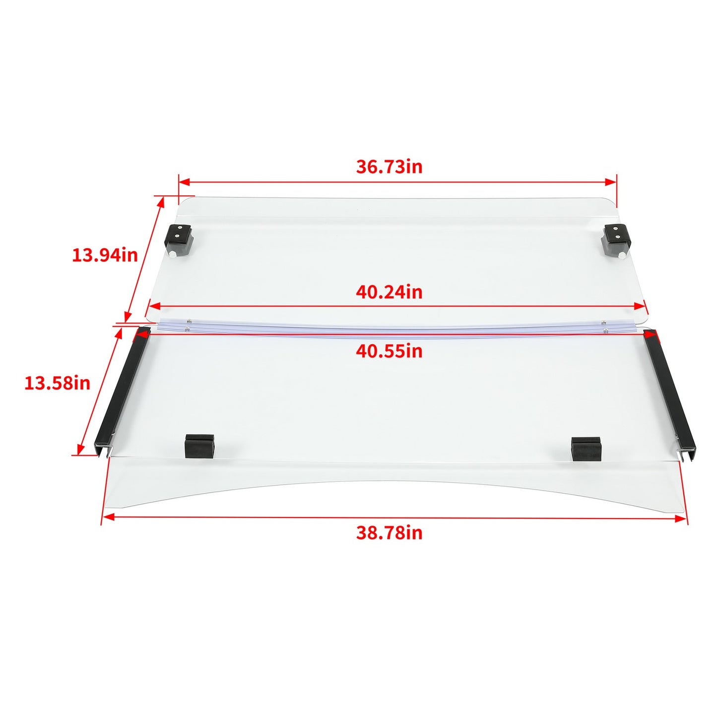 Solid Spare For EZGO TXT 2014+ Clear Fold Down Golf Cart Windshield Windscreen