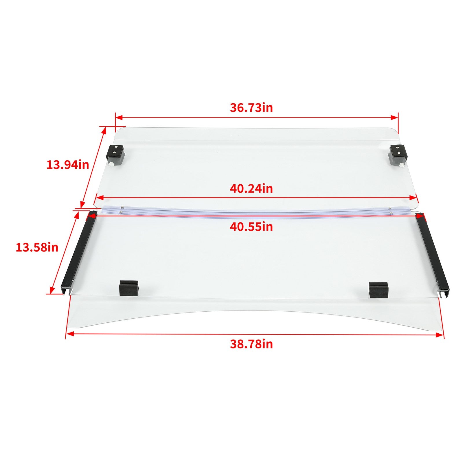 Solid Spare For EZGO TXT 2014+ Clear Fold Down Golf Cart Windshield Windscreen