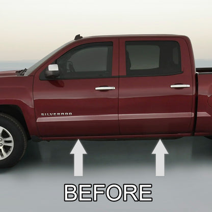 CHROME SIDE DOOR TRIM ROCKER PANEL MOLDING PACKAGE For CHEVY SILVERADO 14-19
