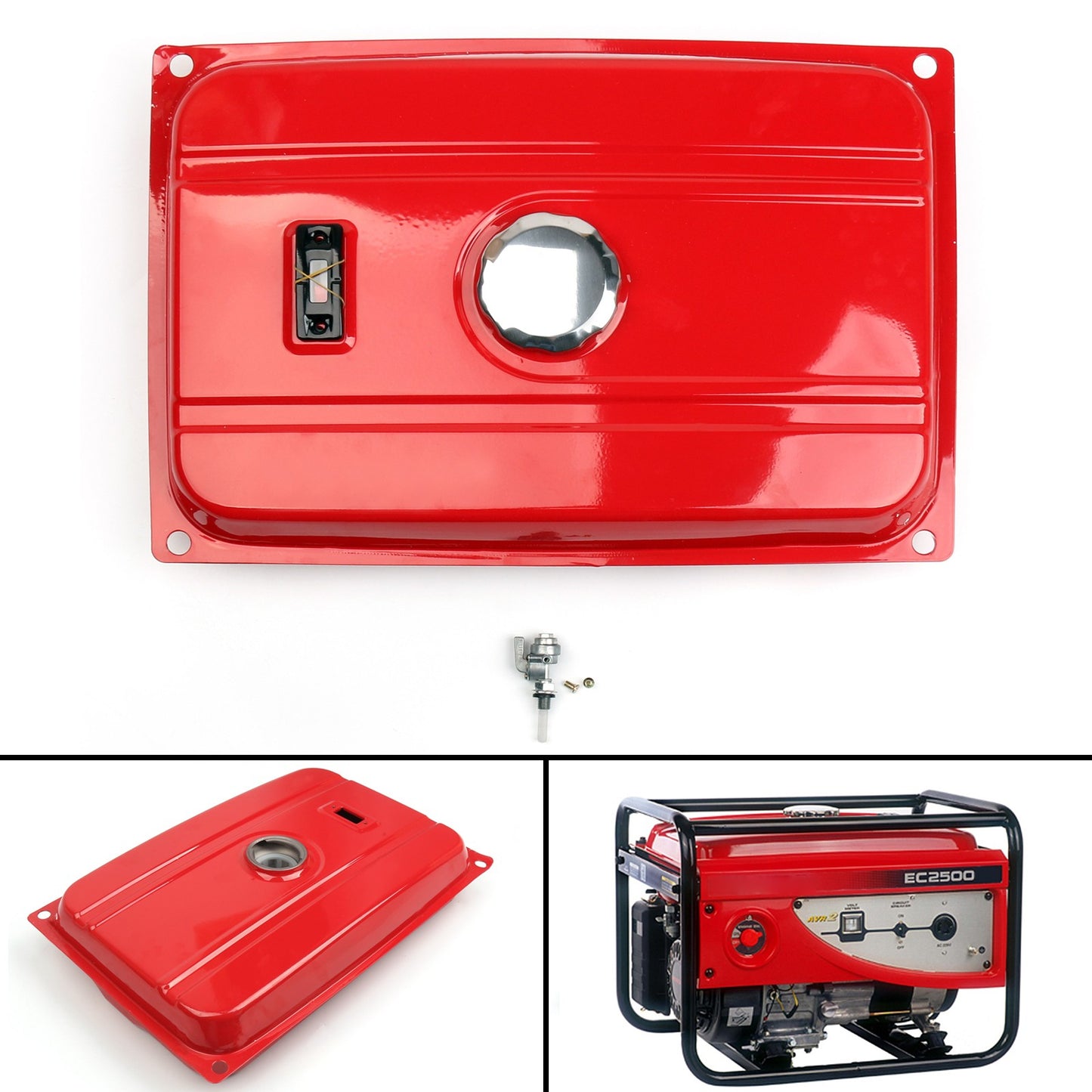 5 Gallon Generator Gas Tank Fuel Filter Cap Gauge Petcock Universal Fit EC2500✔️