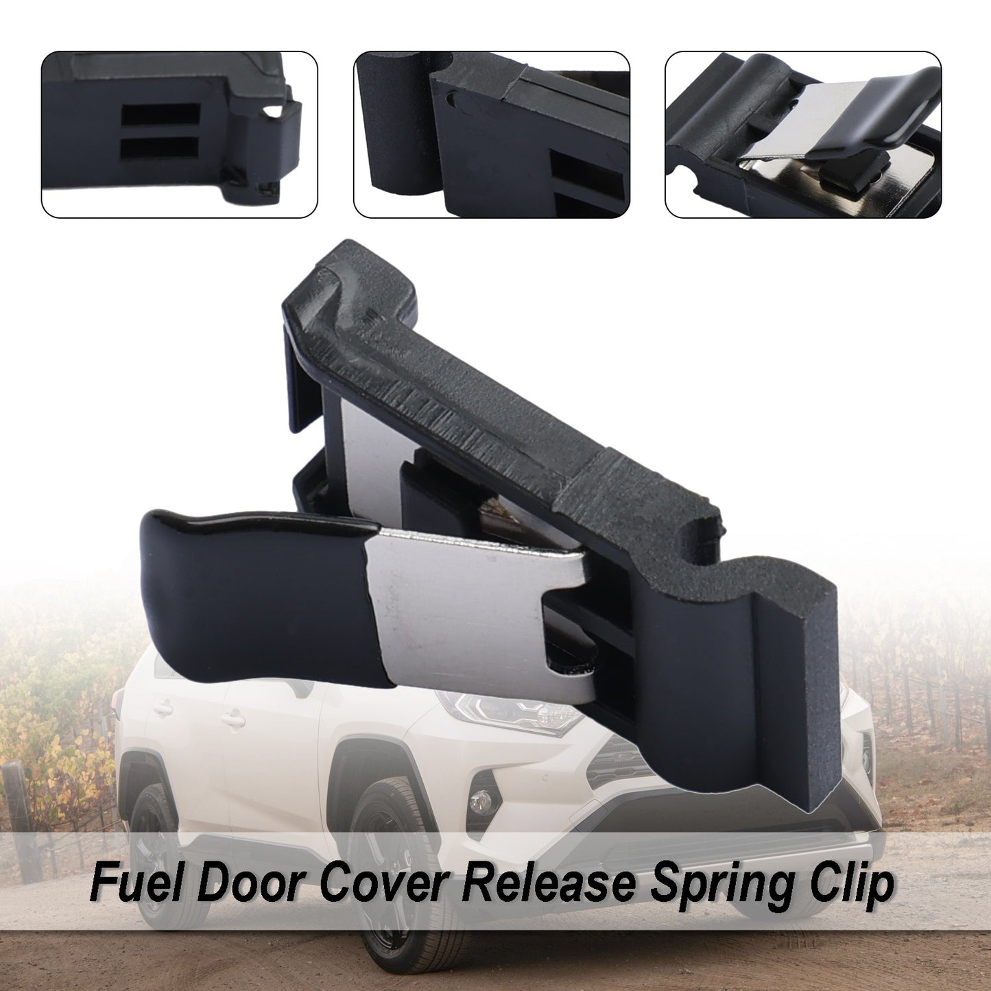 Fuel Door Cover Release Spring Clip For Toyota Rav4 2019-2021 black