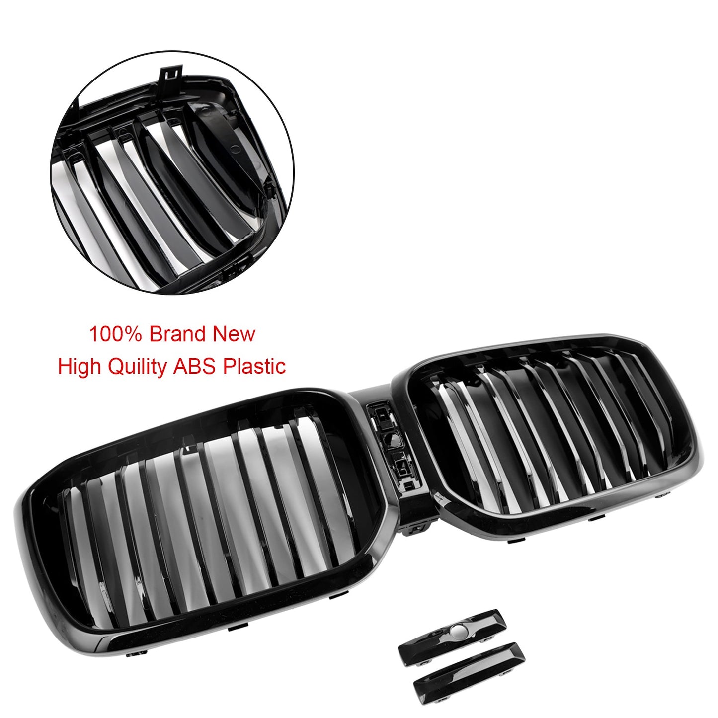 Gloss Black Front Kidney Grill Grille Fit For BMW X3 X4 G01 G02 2022-2025 2024