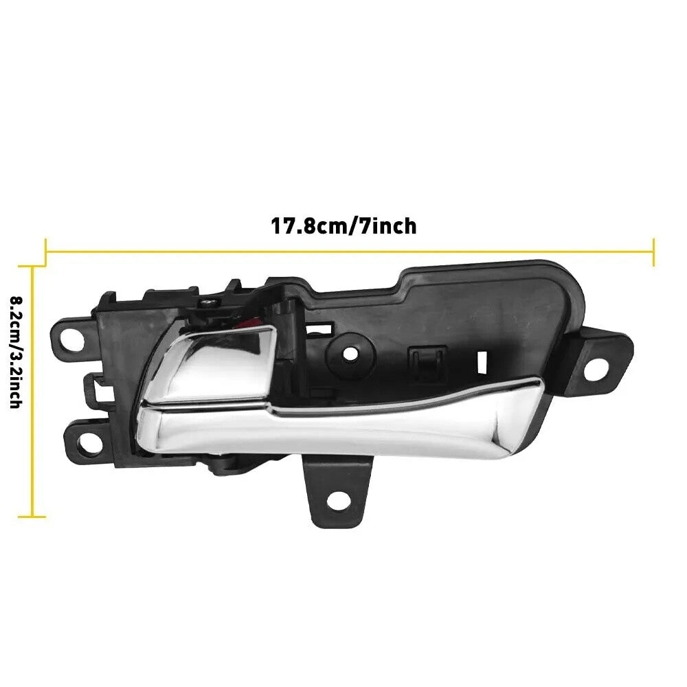 Interior Door Handle For 2011-2015 Hyundai Sonata Left Driver Side Black Chrome