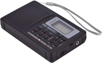 Portable Full Band AM/FM/SW/MW/LW Radio Digital Stereo Speaker Player+Headphones