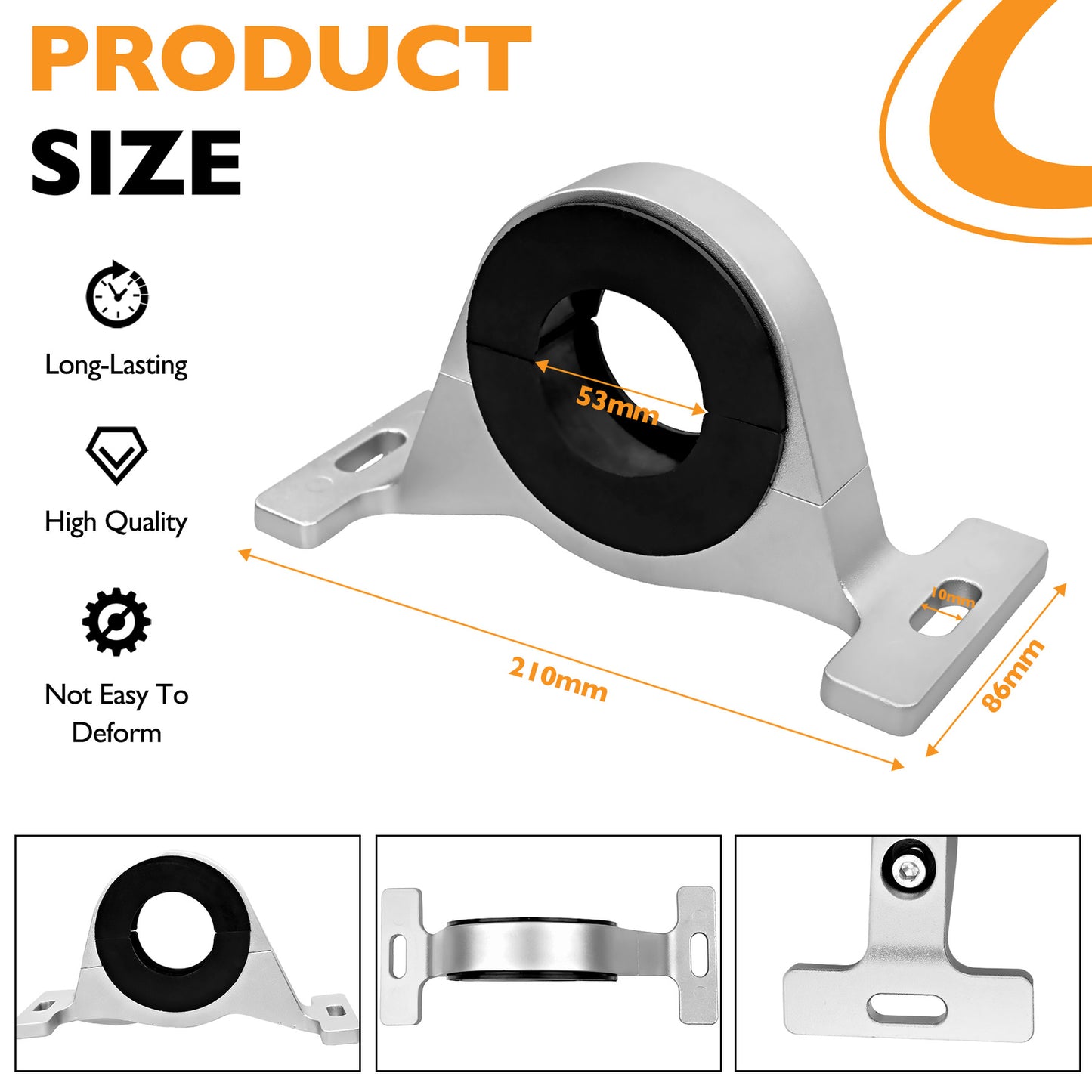 Silver Drive Shaft Center Support Bearing Solution For Dodge Charger Challenger