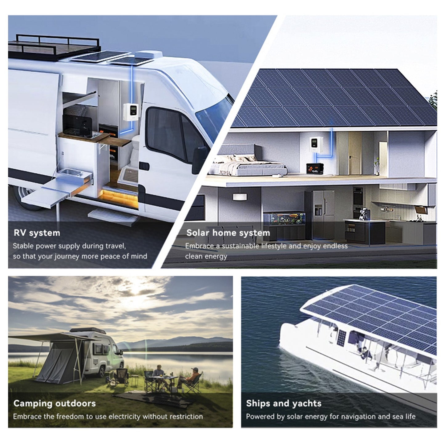 120A MPPT Solar Controller 12V-48V Photovoltaic RV Energy Storage Control System
