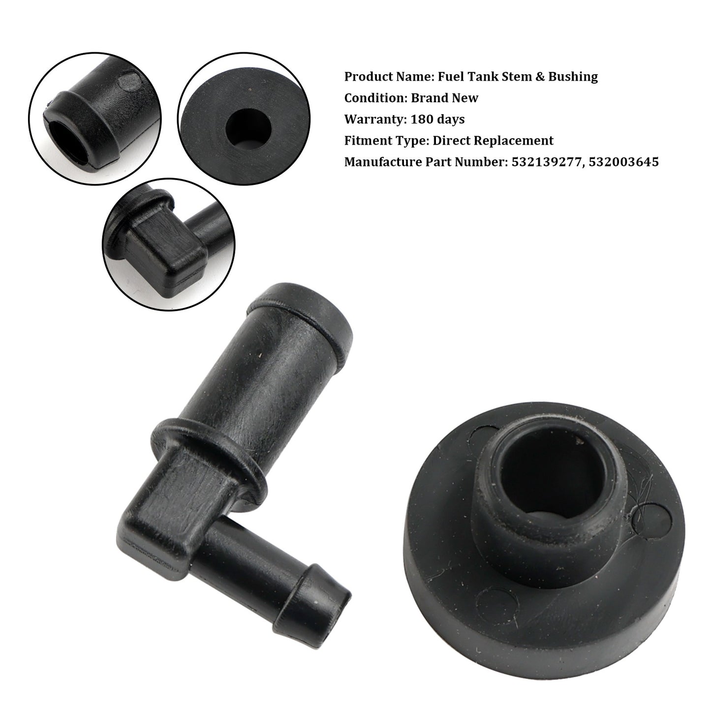 Fuel Tank Stem & Bushing Kit 532139277 532003645 For Husqvarna