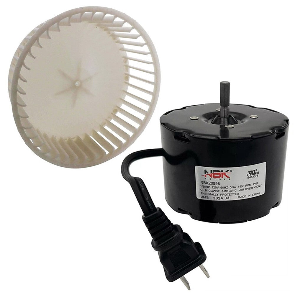 Solid Spare NBK 20998 20998-2 Vent Fan Motor & Blower Wheel Replaces Broan Nutone