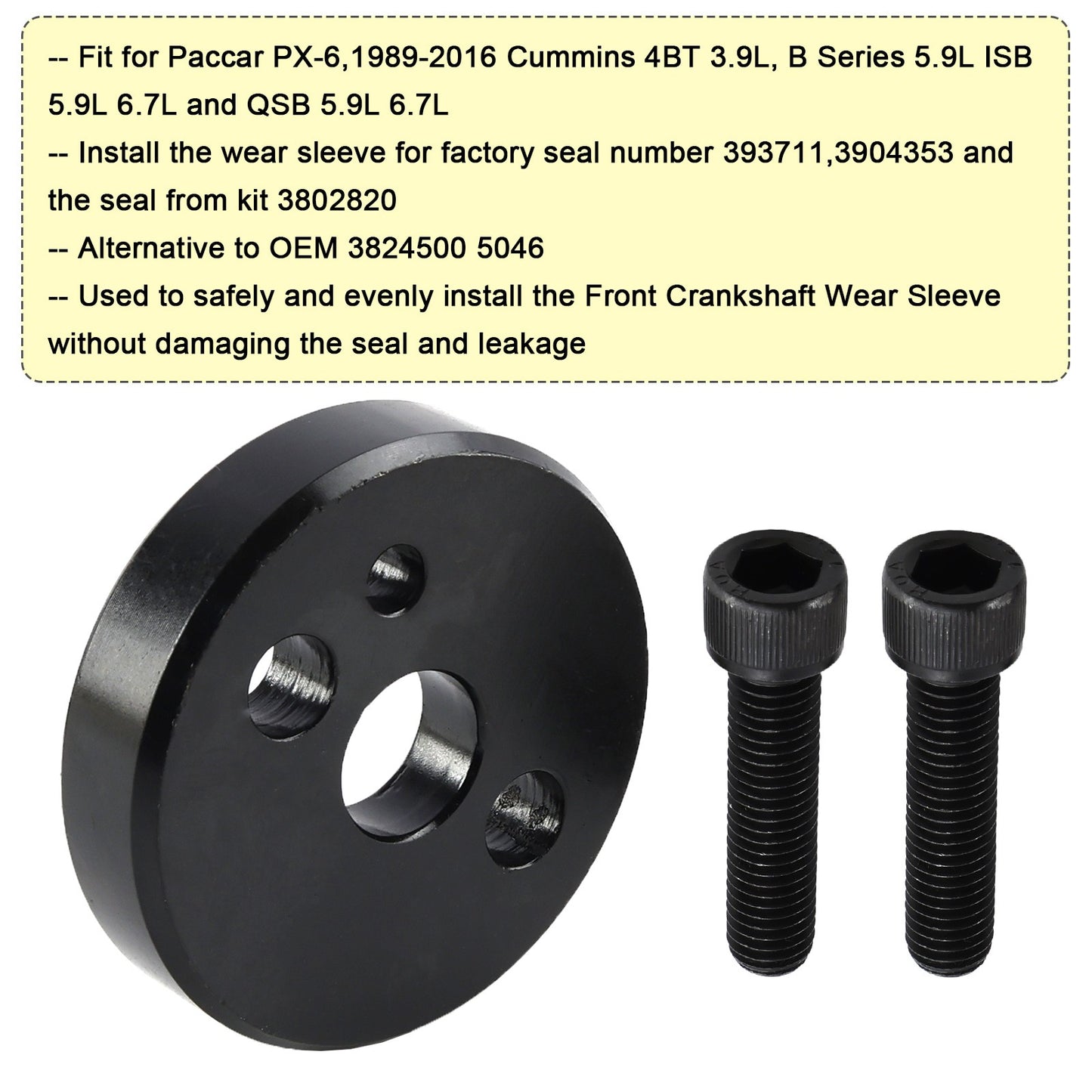 Front+Rear Crankshaft Seal Remover & Installer Tool for Cummins 3.9L 5.9L 6.7L