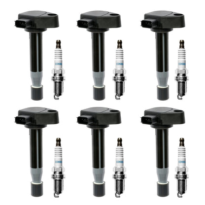 6x UF242 Ignition Coil & Iridium Spark Plug Pack For 1999-07 Honda Odyssey Acura
