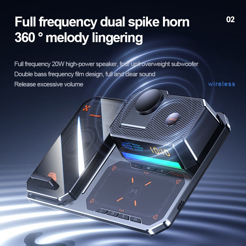 6in1 Magnetic Wireless Charger Bluetooth Speaker Night Light for iPhone, iWatch