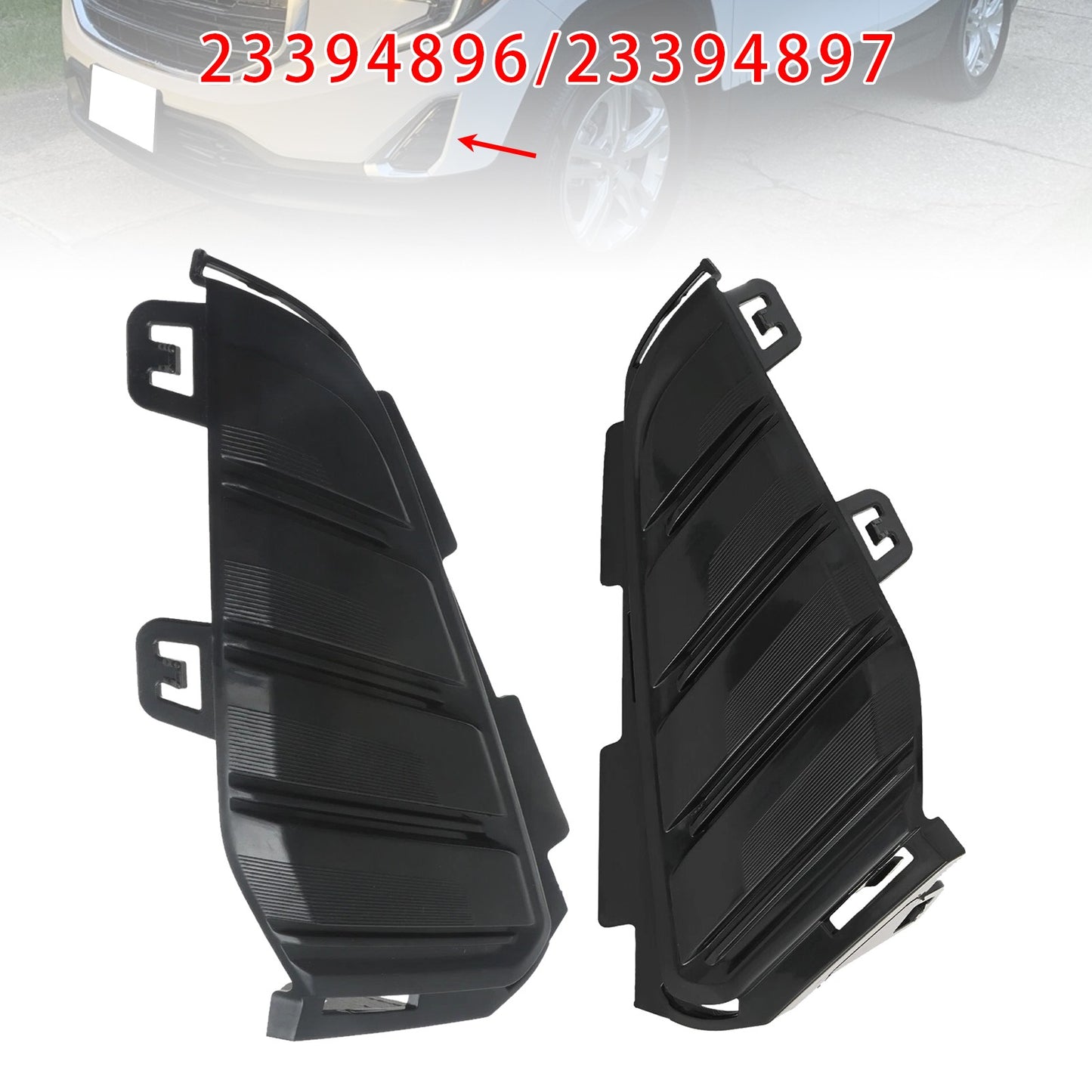 Pair Fog Light Covers For GMC Terrain 2018-2021 23394897