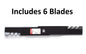 Solid Spare (6) Oregon 96-370 AYP Sears Fusion Gator Mulcher 3-in-1 Lawn Mower Blade 22 7/8"