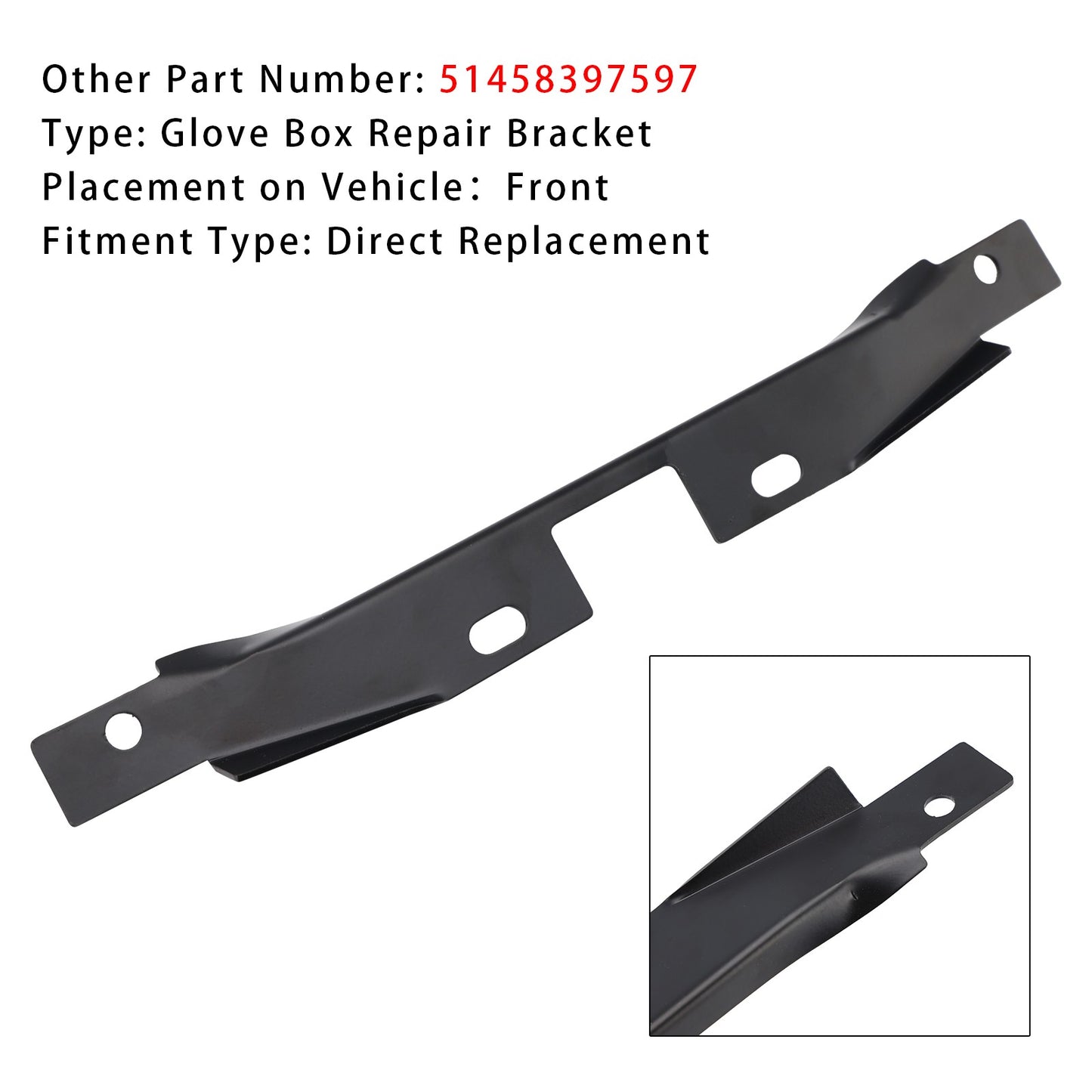 51458397597 Glove Box Repair Bracket For BMW Z3 SERIES S52 S54 M52 M54 M44 96-02