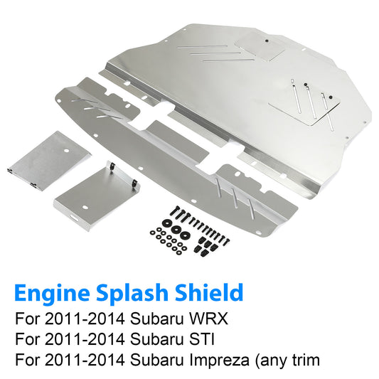 Solid Spare For 11-14 Subaru WRX Impreza Engine Splash Shield Under Tray Skid Plate Aluminum