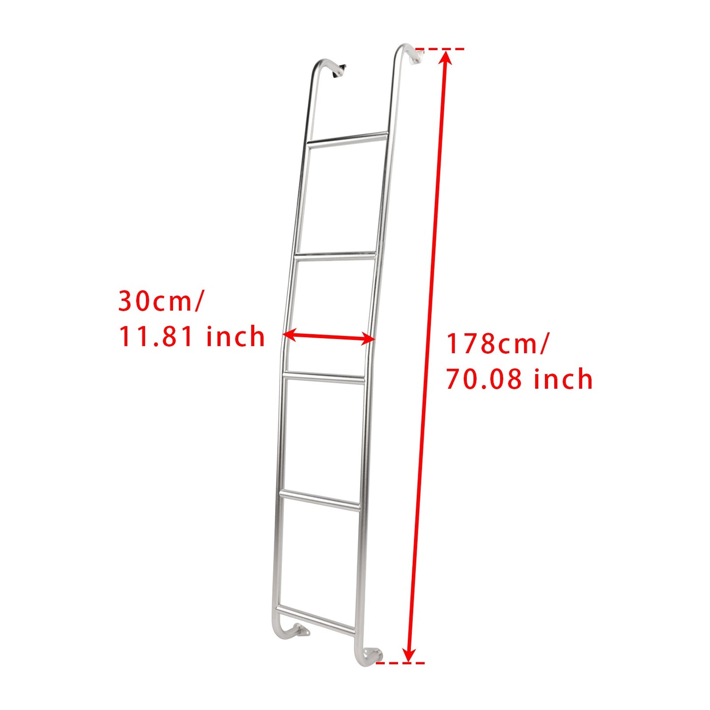 Stainless Steel 5-Step Van Ladder A093TL For Ford Transit High Roof Vans 14-2025