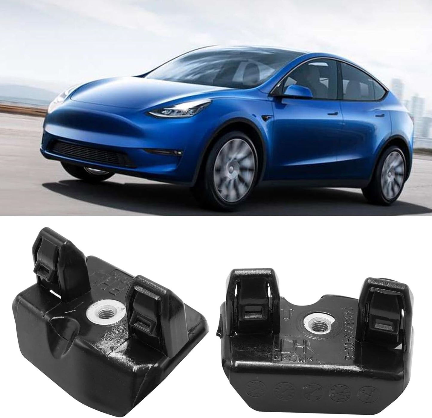 Pair For 2020-2023 Tesla Model Y Fender to Bumper Alignment Clip Bracket Black