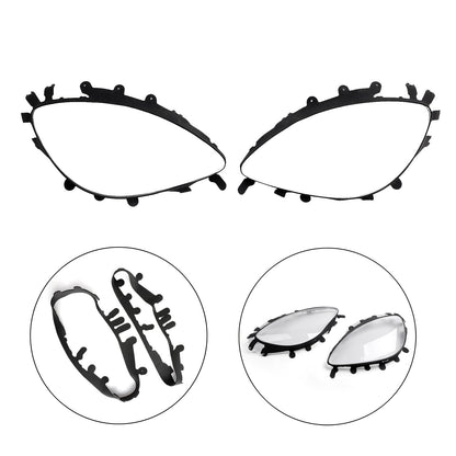 ??2PCS Headlight Lens Replacement Black Trim Gaskets For 2005-2013 C6 Corvette