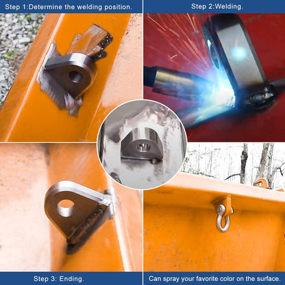 Weld On Shackle Clevis Mount for Most Vehicles Bumper Towing, 2-Pack