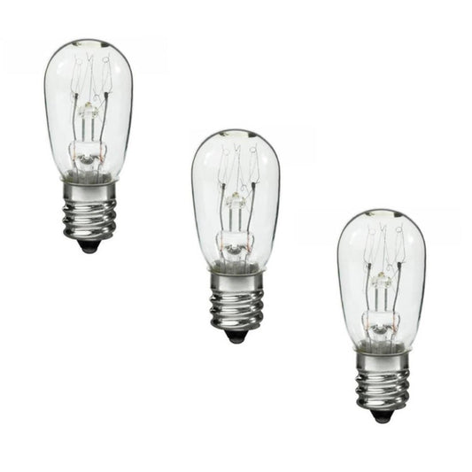 Solid Spare Dryer Light Bulb, 10 Watts, Replaces General Electric WE4M305, GE Dryer 3 BULBS