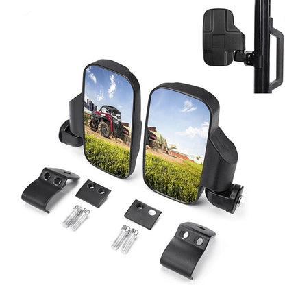 UTV Rear View Side Mirrors Set For Polaris RZR XP 570 800 900 1000 Crew Ranger