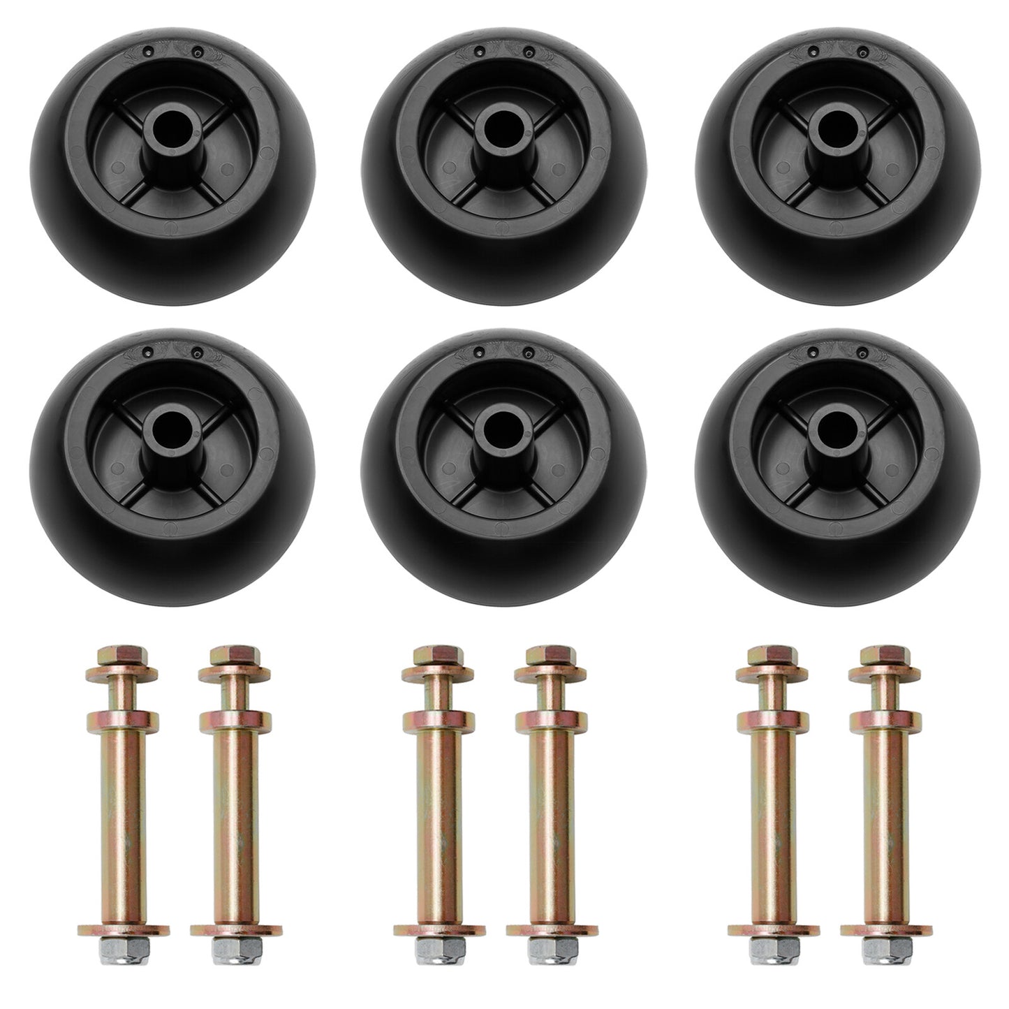 6Pcs Mower Deck Wheels Kit Fits Kubota Anti Scalp Wheel K5351-42110 K5371-42110
