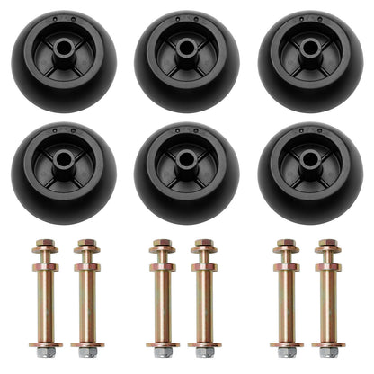 6Pcs Mower Deck Wheels Kit Fits Kubota Anti Scalp Wheel K5351-42110 K5371-42110