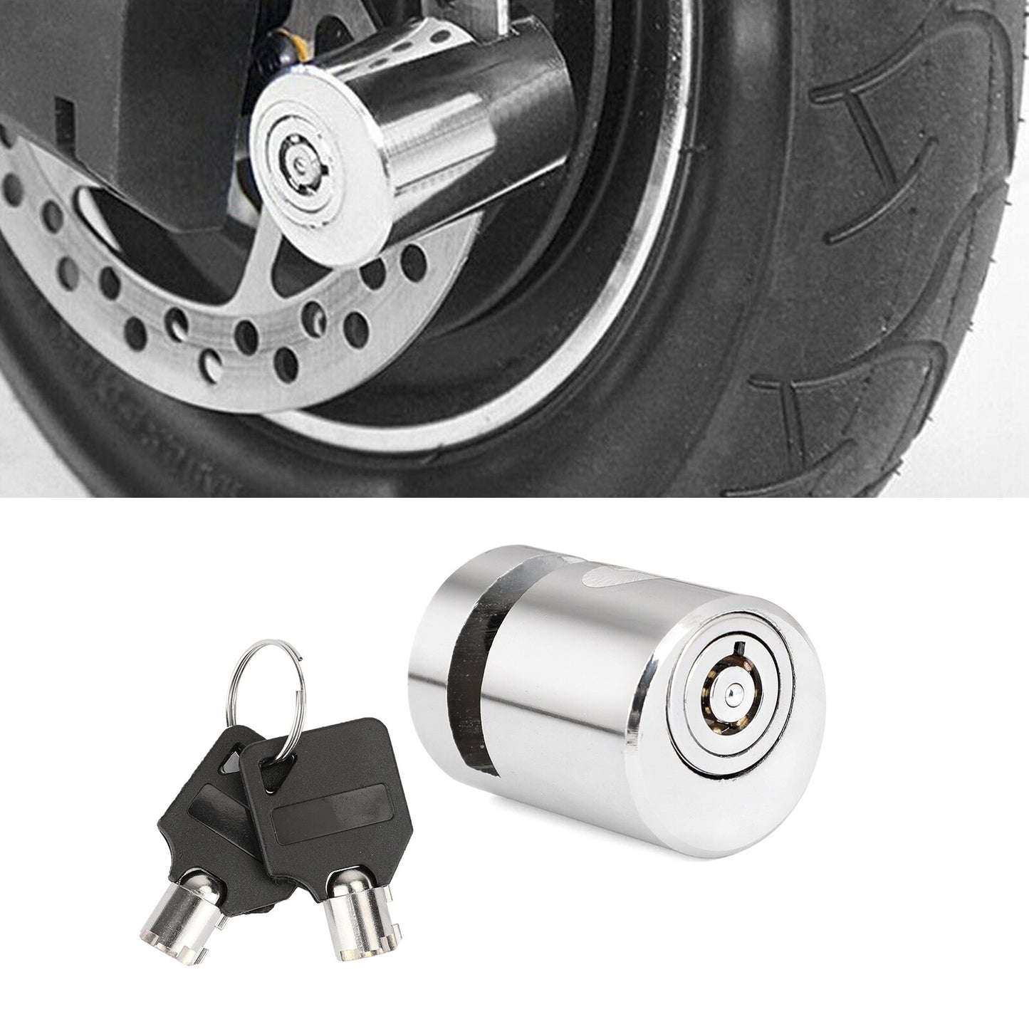 NEW Motorcycle Bicycle Scooter SECURITY LOCK Portable Wheel Disc Brake Lock