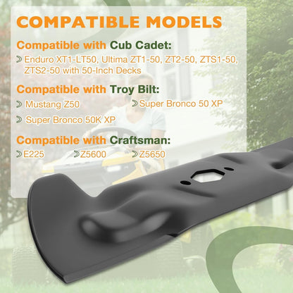 3Pcs 17.25" X 2.3" High Lift Lawn Mower Blades for Troy Bilt Craftsman Cub Cadet