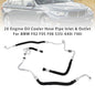 2X Engine Oil Cooler Hose Pipe Inlet & Outlet For BMW F02 F05 F06 535i 640i 740i
