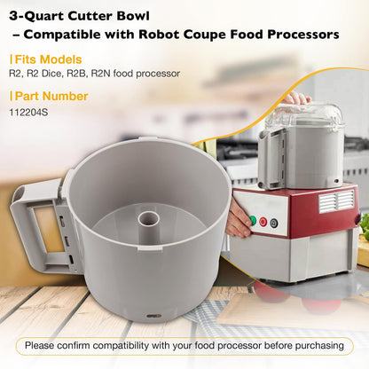 Replacement For Robot Coupe 112204S Cutter Bowl R2 R2B R2 Dice Food Processor