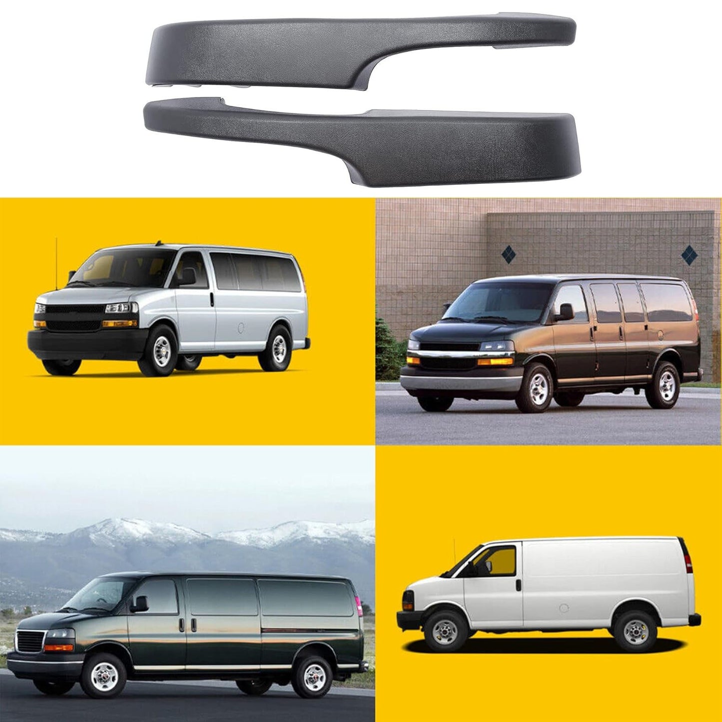 Interior Pull Door Handle Kit Fit 03-19 Chevy Express GMC Savana 1500 2500 3500
