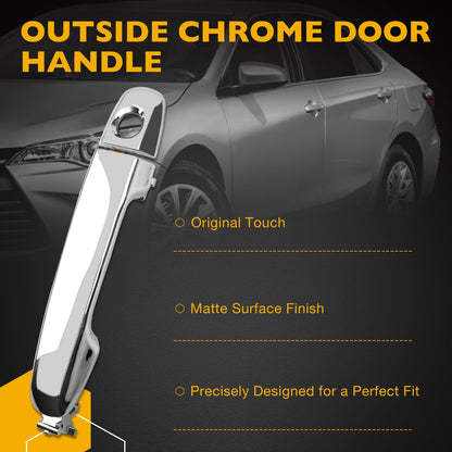 4X Exterior Door Handles Front Rear Side LH RH Fit 2012-2017 Toyota Camry Chrome