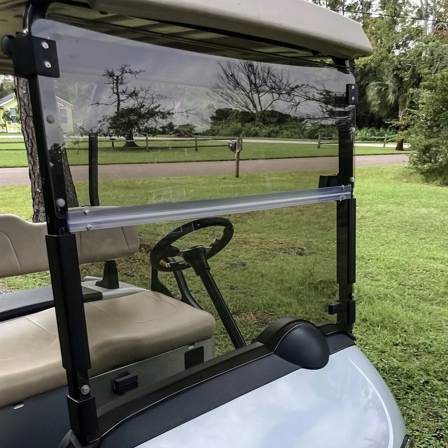 Solid Spare Tinted Foldable Windshield Golf Cart Impact Resistant For EZGO RXV 2008-up 2024