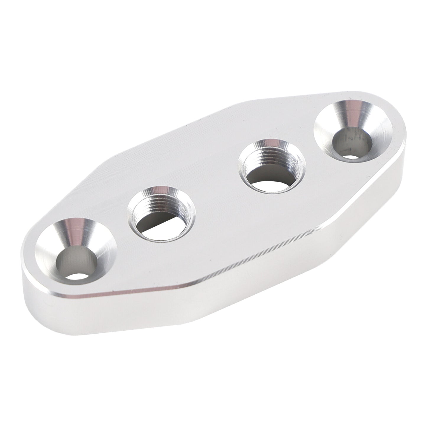 Twin Turbo Dual 1/8" NPT Oil Feed Line Adapter Plate for LS1 LSX LS3 LS2 LQ4