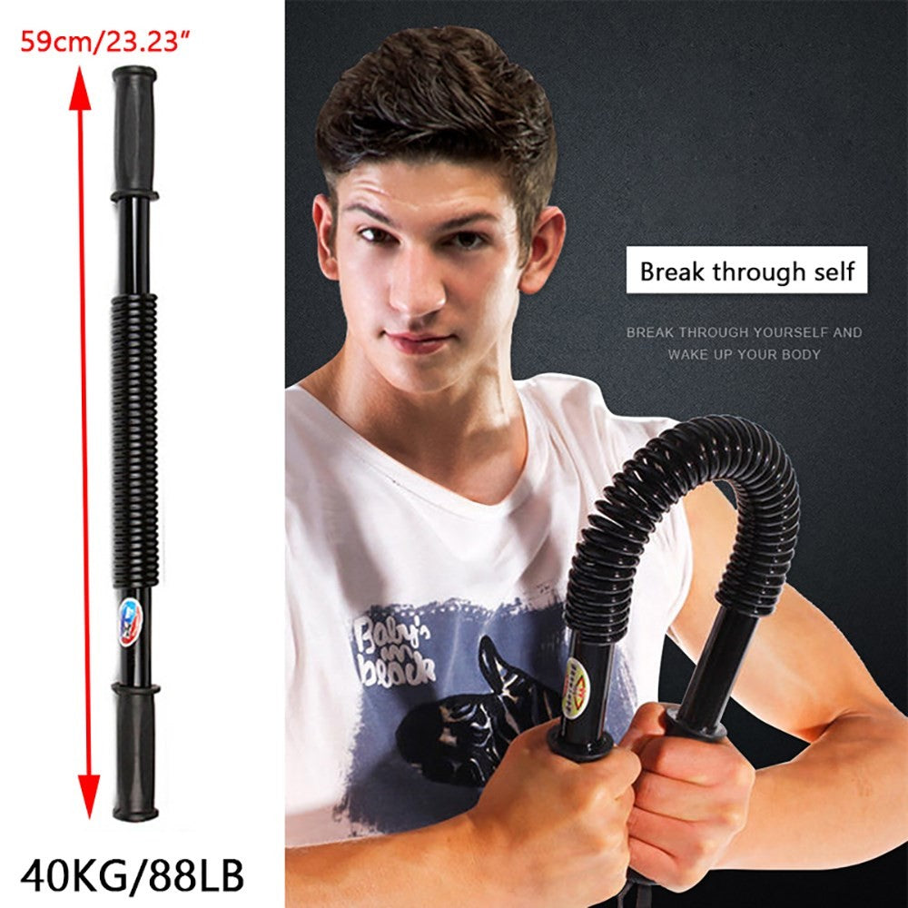 40KG Heavy Duty Spring Chest Power Bar Twister Upper Body Arms Strength Training