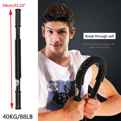 40KG Heavy Duty Spring Chest Power Bar Twister Upper Body Arms Strength Training