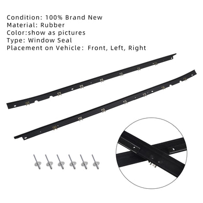 Driver + Passenger Sides Door Panel Outer Window Seals For Corvette 1984-1996 95
