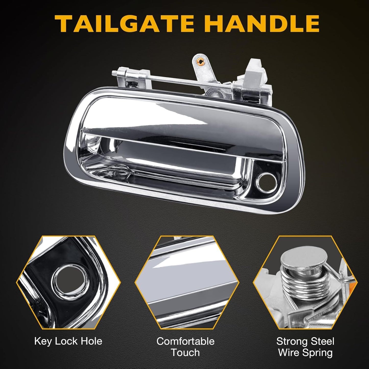 80867 Tailgate Handle w/ Lock Cylinder & Key For 00-06 Toyota Tundra 69090-0C010