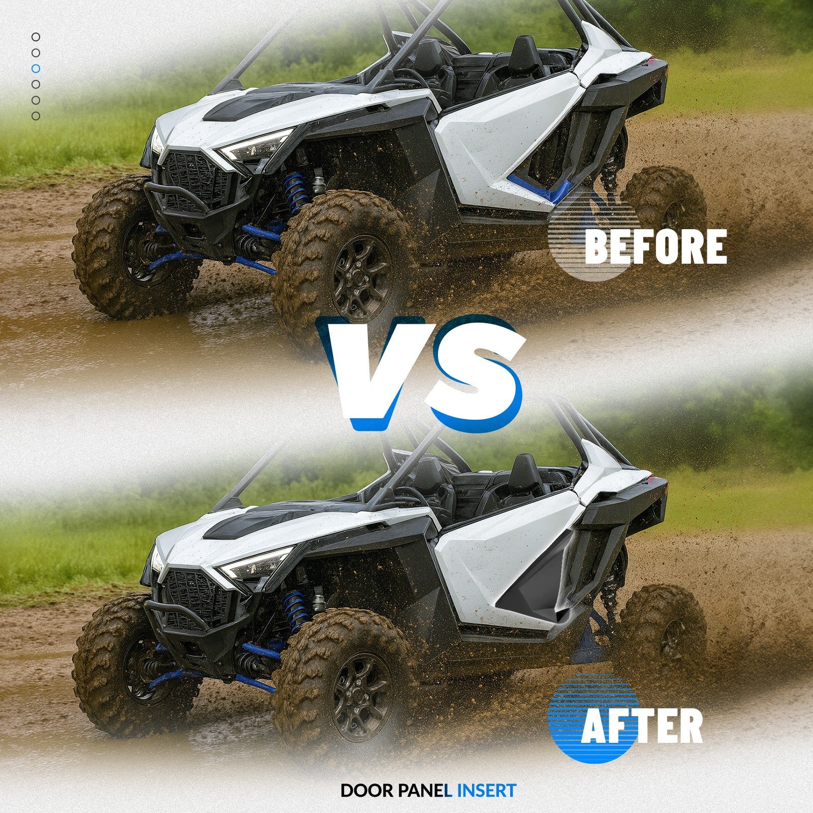 Solid Spare For 22-24 Polaris RZR PRO Textured Door Insert Panel Replacement Kit Lower Door
