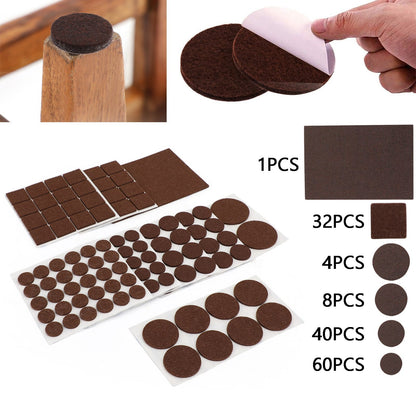 145Pcs Furniture Pads Chair Leg Floor Protectors Felt Pads Hardwood Floors