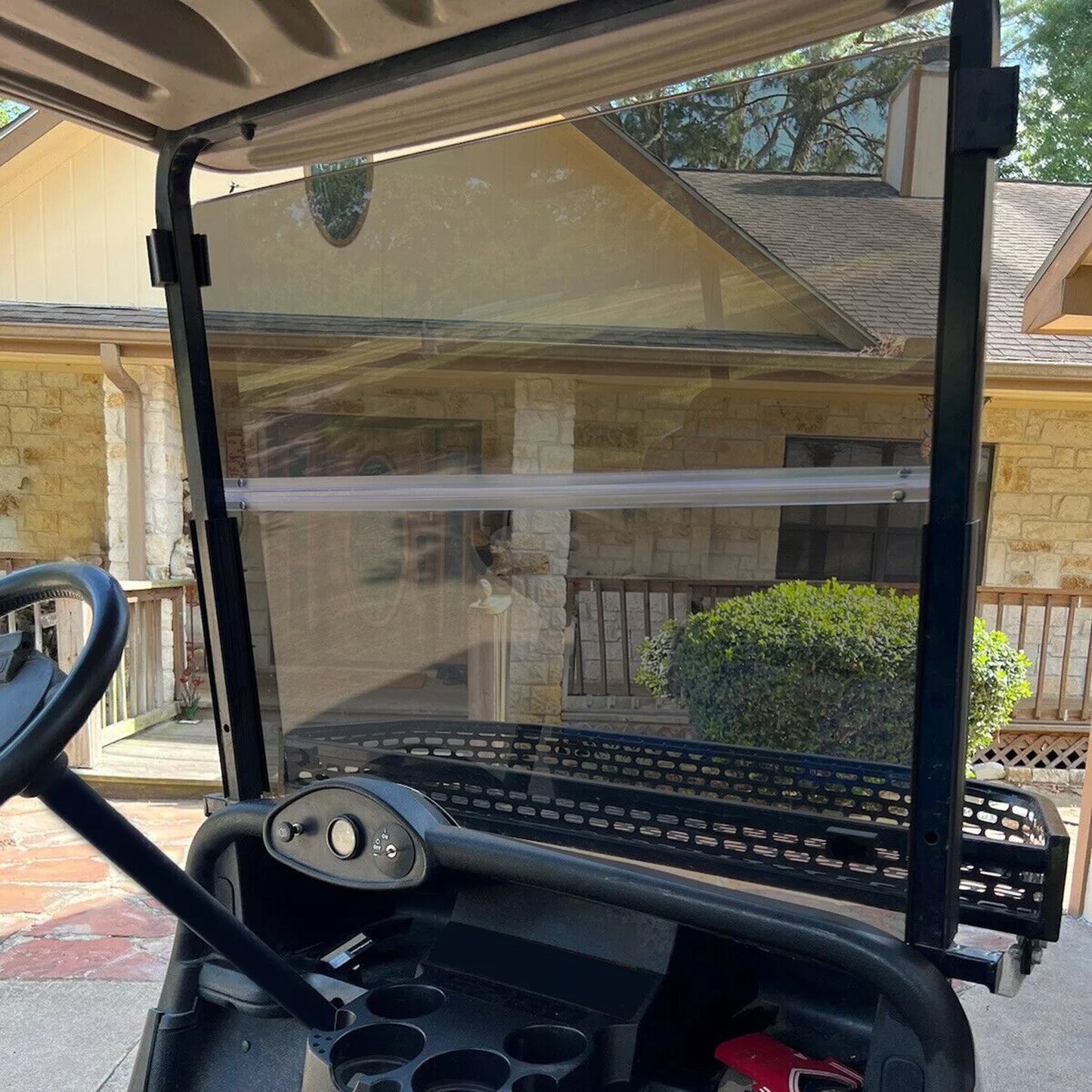 Solid Spare Tinted Foldable Windshield Golf Cart Impact Resistant For EZGO RXV 2008-up 2024