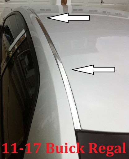 For 2011-2017 BUICK REGAL CHROME ROOF TOP TRIM MOLDING KIT