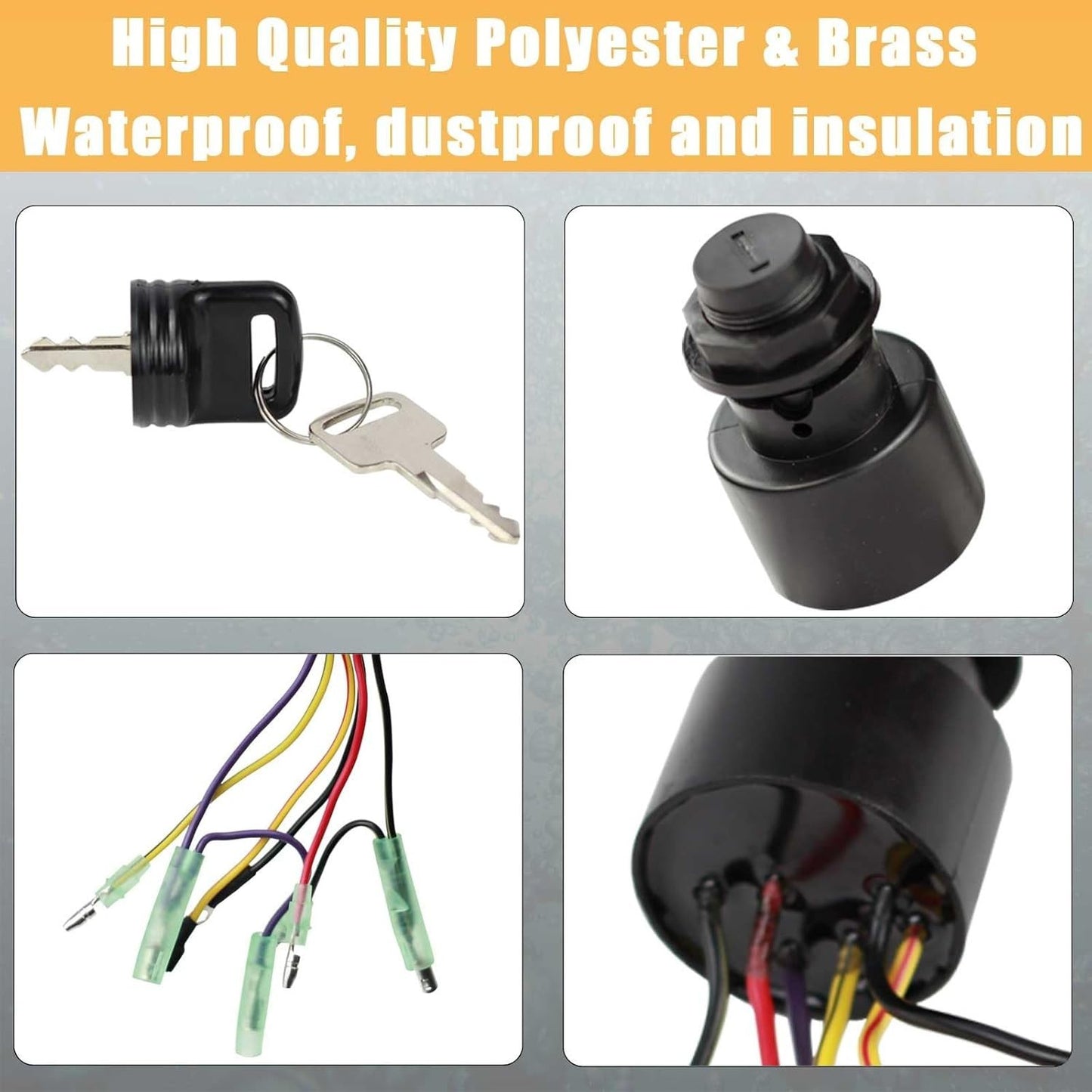 87-17009A5 Boat Motor Ignition Key Switch For Mercury Outboard Motors 3 Pos S7R1