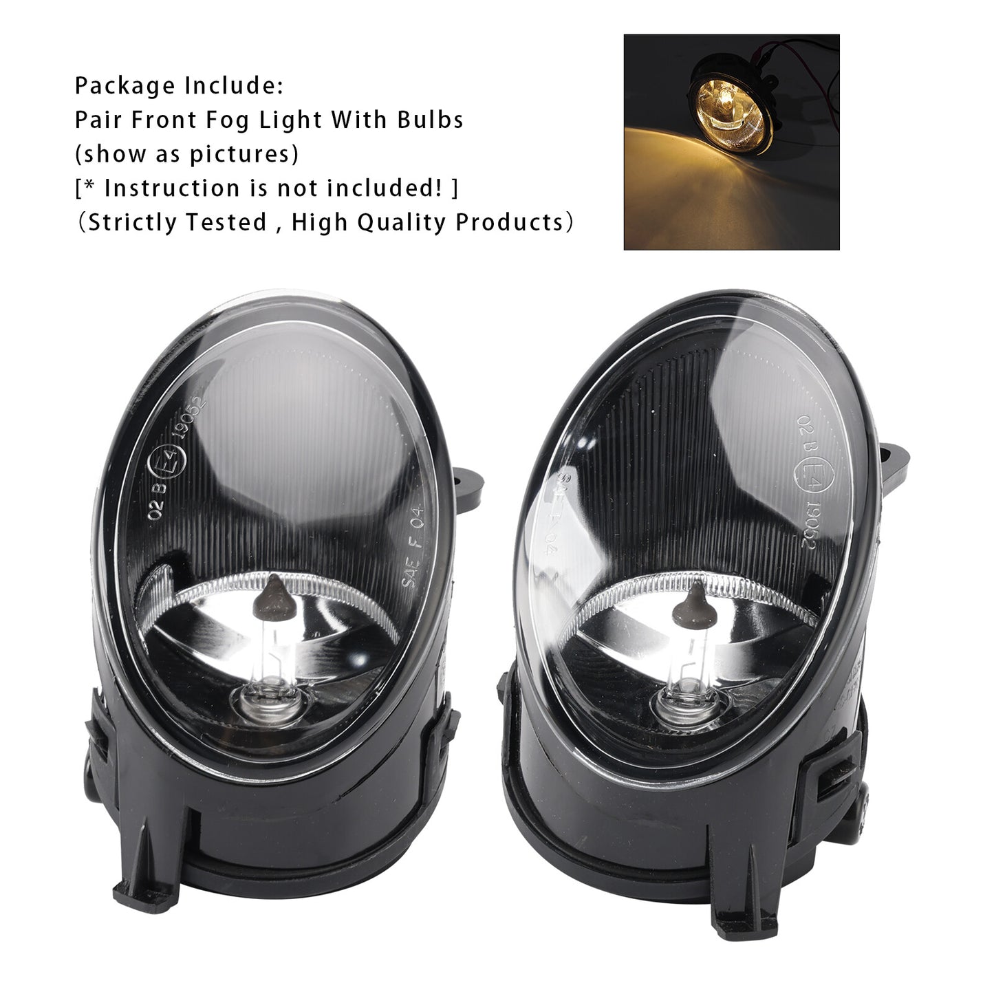Pair Front Bumper Driving Fog Light For Audi A6 C6 2005 2006 2007 2008